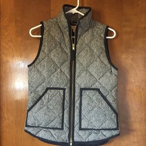 Women's Herringbone Puffer Vest with double Zipper